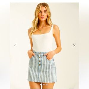 Billabong Cute as Indigo Denim Skirt: Size 29